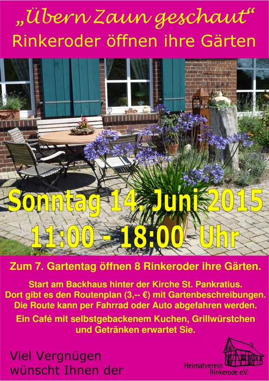 Plakat zum Gartentag 2015